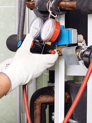 Vérifier l’arrivée de gaz ou de fioul